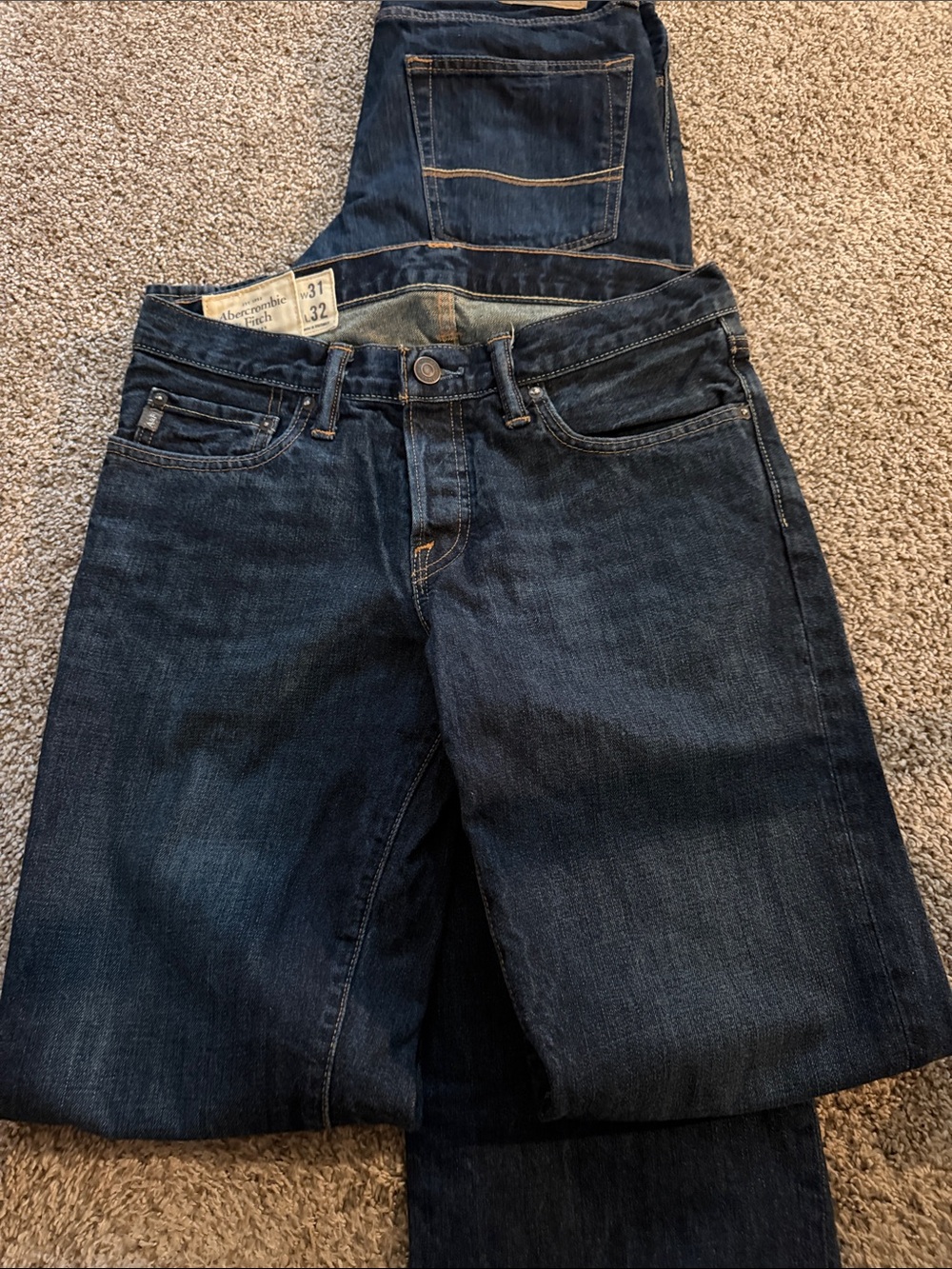 Abercrombie & Fitch Indigo Straight Men’s Jeans 31x32 - Picture 3 of 4